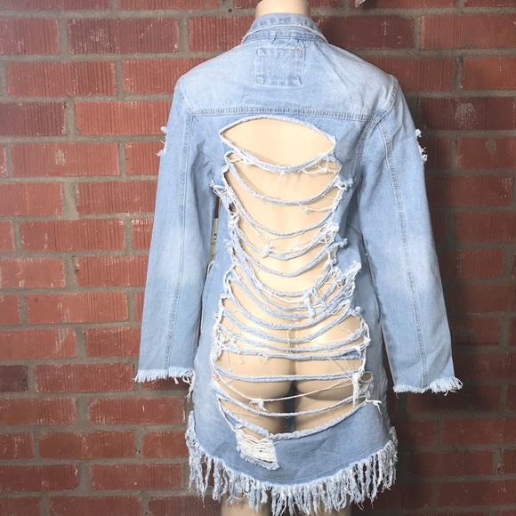 ☃️So Me Demin Distressed Jacket - Picture 4 of 6